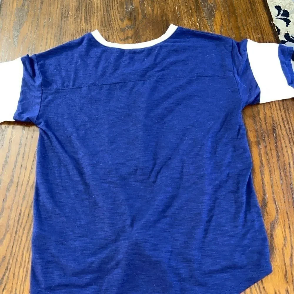 Girls justice tie front logo tee